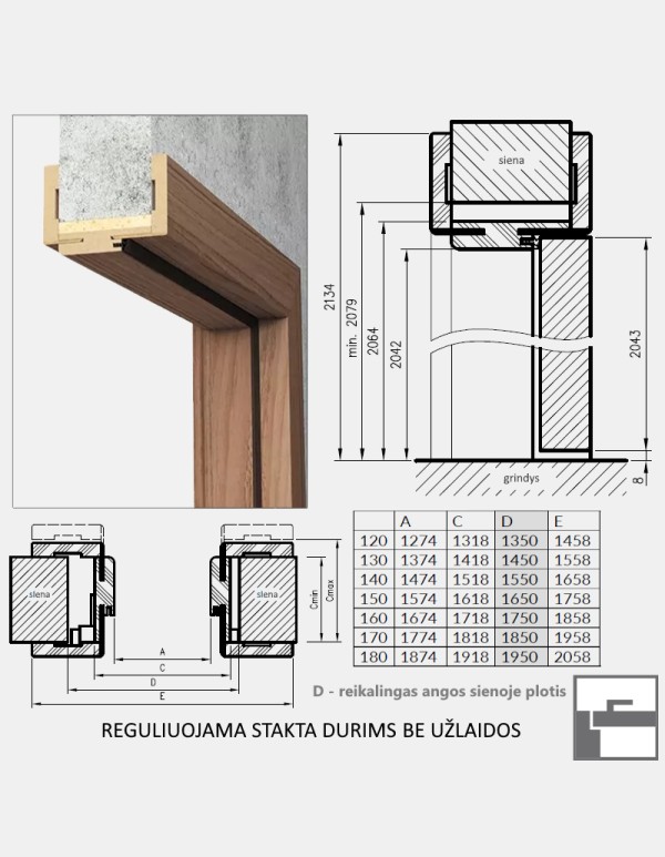 Double interior doors "PREMIUM 8" Non-rebated