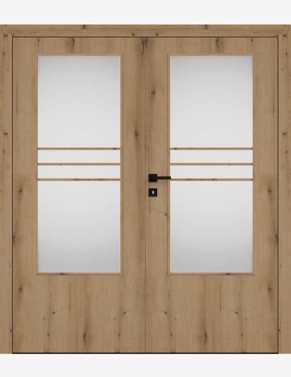 Double interior doors "ARTE B10" Non-rebated