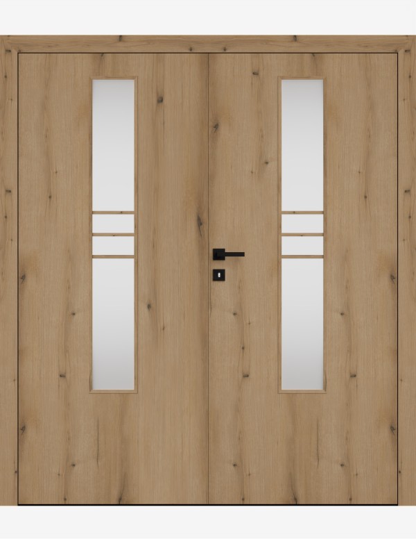 Double interior doors "ARTE B40" Non-rebated