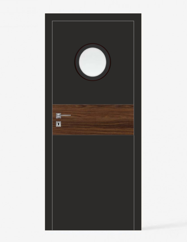 Interior doors "RIVIA 40" Black. Non-rebated