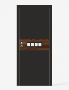 Interior doors "RIVIA 30" Black. Non-rebated