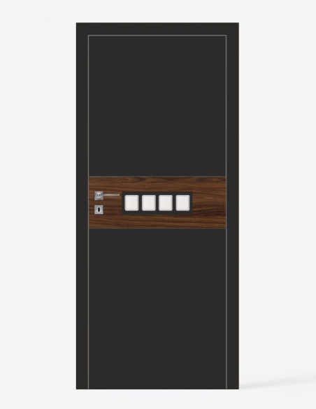 Interior doors "RIVIA 30" Black. Non-rebated