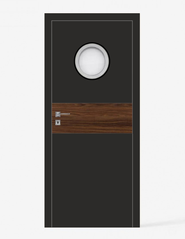 Interior doors "RIVIA 50" Black. Non-rebated