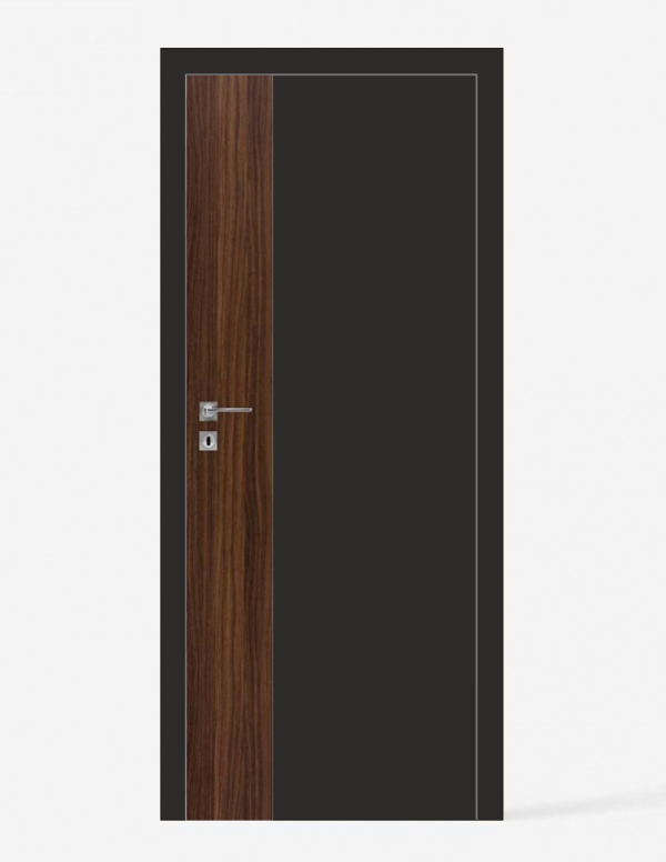 Interior doors "RIVIA 70" Black. Non-rebated