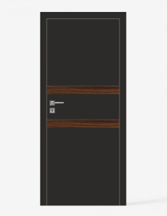 Interior doors "RIVIA 130" Black. Non-rebated