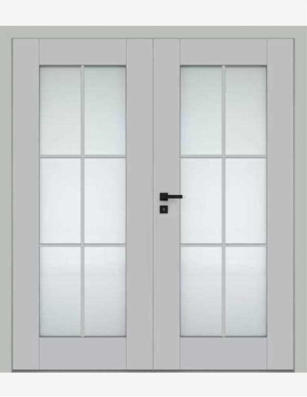 Double interior doors "ESTRA 12" Non-rebated