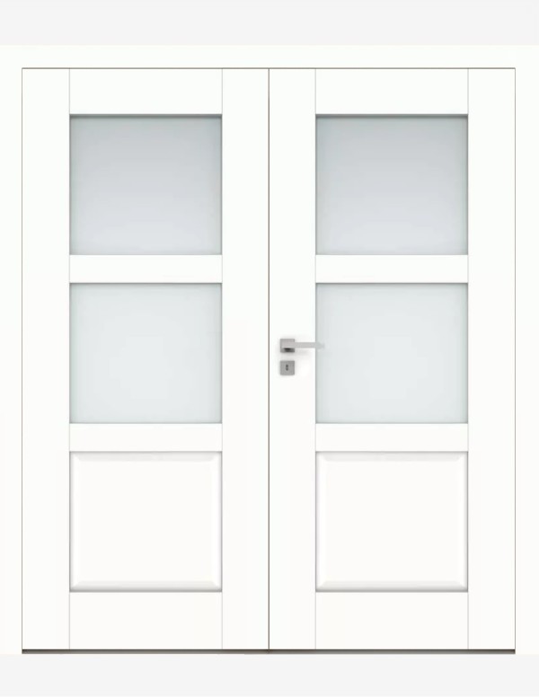 Double interior doors "BERGE 3" Non-rebated