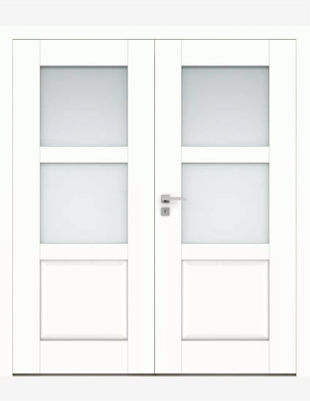 Double interior doors "BERGE 3" Non-rebated