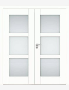 Dvigubos vidaus durys "BERGE 4" Be užlaidos