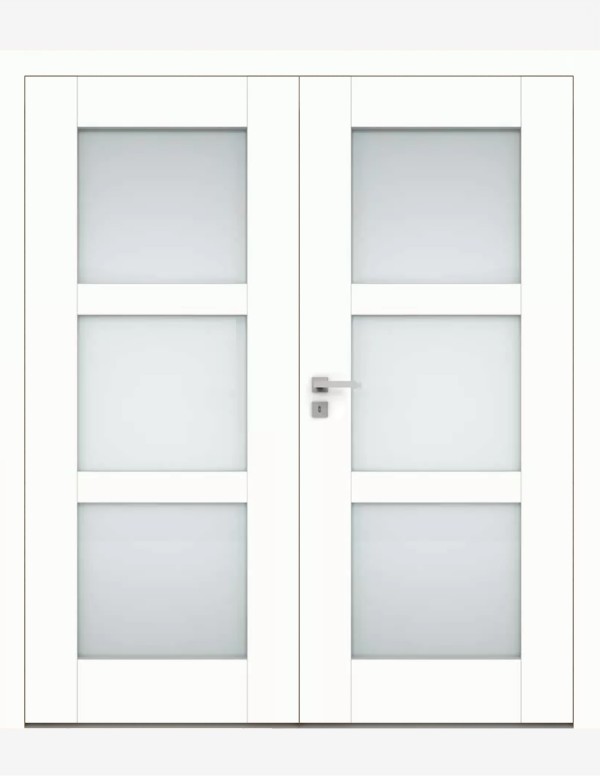 Double interior doors "BERGE 4" Non-rebated