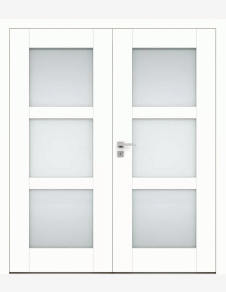 Double interior doors "BERGE 4" Non-rebated