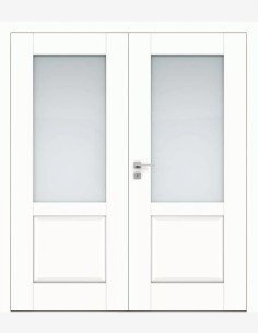 Dvigubos vidaus durys "BERGE 5" Be užlaidos