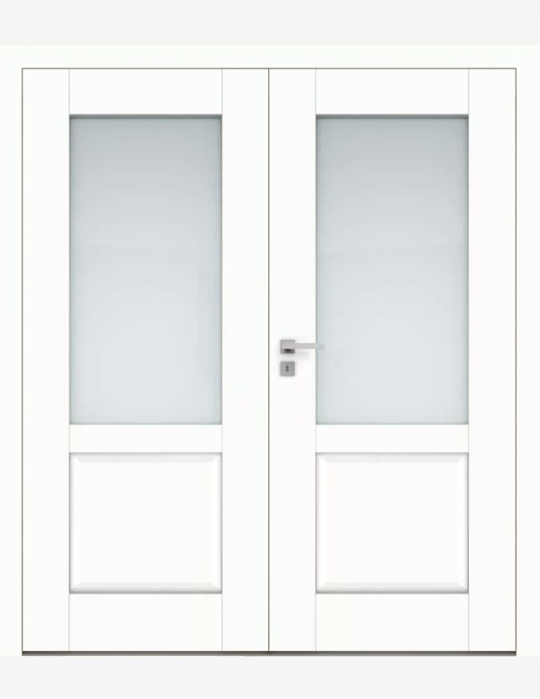 Double interior doors "BERGE 5" Non-rebated