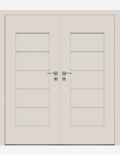 Double interior doors "EVEN 5" Non-rebated