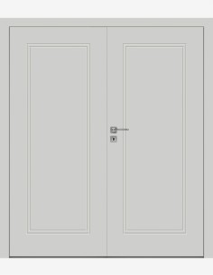 Double interior doors "BINITO 80" Non-rebated