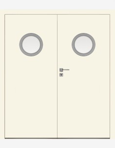 Double interior doors "UNI P.MDF" Non-rebated