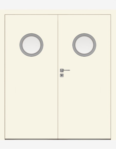 Double interior doors "UNI P.MDF" Non-rebated
