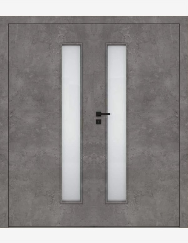 Double interior doors "DECO 10" CPL Non-rebated