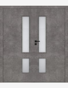 Double interior doors "DECO 20" CPL Non-rebated