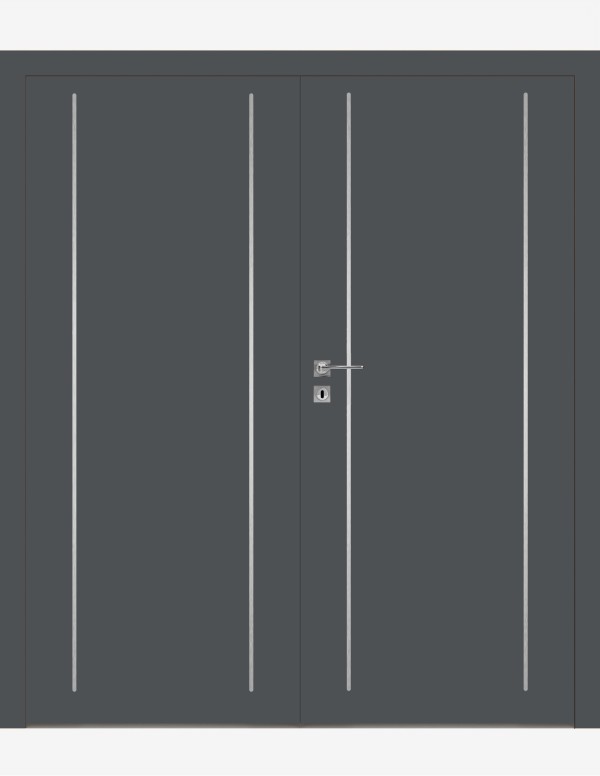 Dvigubos vidaus durys "GALERIA ALU 10" CPL Be užlaidos