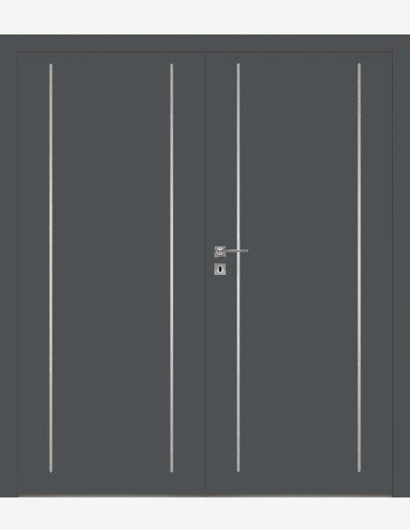 Dvigubos vidaus durys "GALERIA ALU 10" CPL Be užlaidos