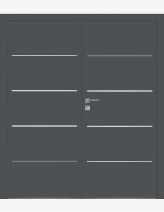 Double interior doors "GALERIA ALU 20" CPL Non-rebated