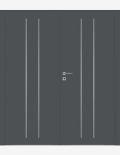 Dvigubos vidaus durys "GALERIA ALU 30" CPL Be užlaidos