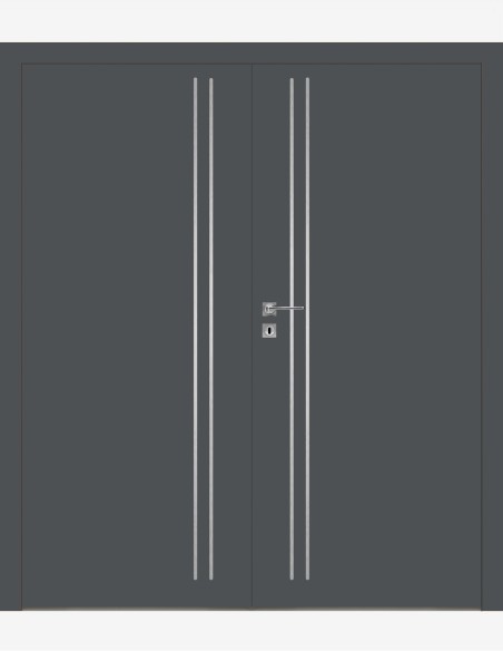 Dvigubos vidaus durys "GALERIA ALU 50" CPL Be užlaidos
