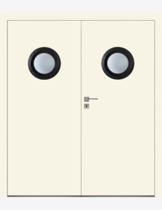 Dvigubos vidaus durys "UNI P.METAL" Be užlaidos