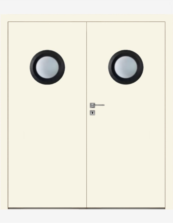 Double interior doors "UNI P.METAL" Non-rebated