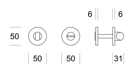 WC thumbturn "ENTO City R6"