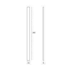 Klijuojama rankena stiklo durims "JNF IN.16.554/5 A" 2