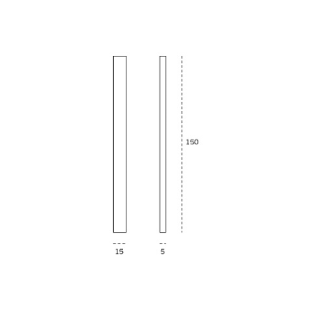 Adhesive handle for glass doors "JNF IN.16.554/5 A"