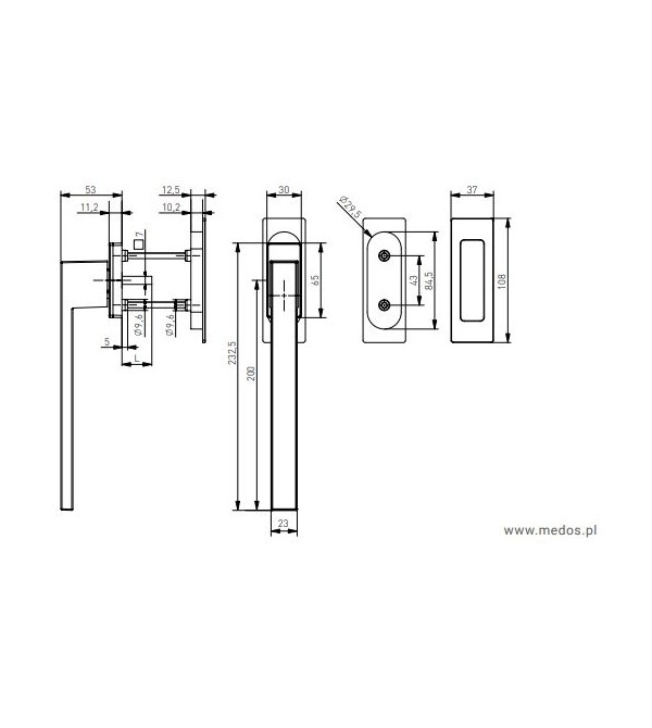 Terasinė rankena "MEDOS Dublin SMART"