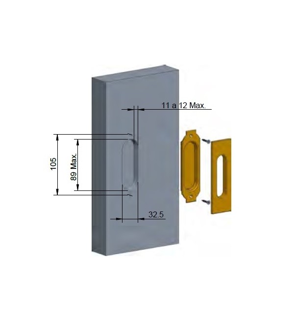 Stumdomų durų rankena "TUPAI 4053 Q"