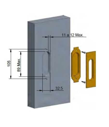 Stumdomų durų rankena "TUPAI 4053 Q"