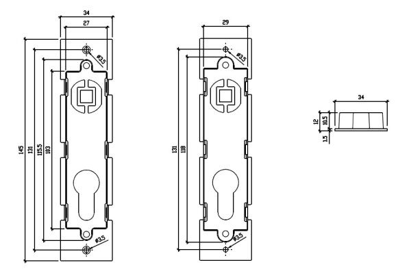 Sliding door handle "APRILE 7039"