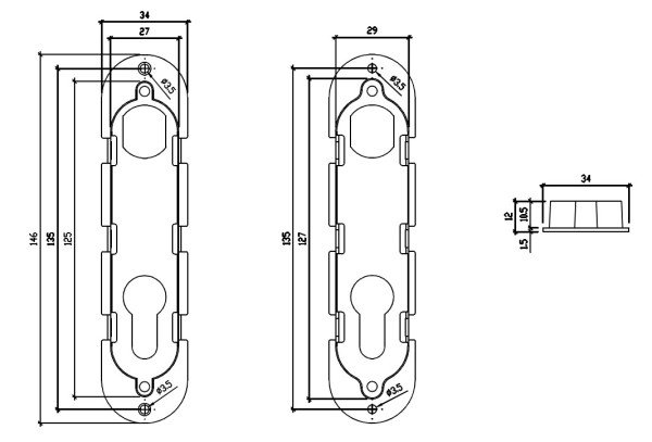 Stumdomų durų rankena "APRILE 7040"