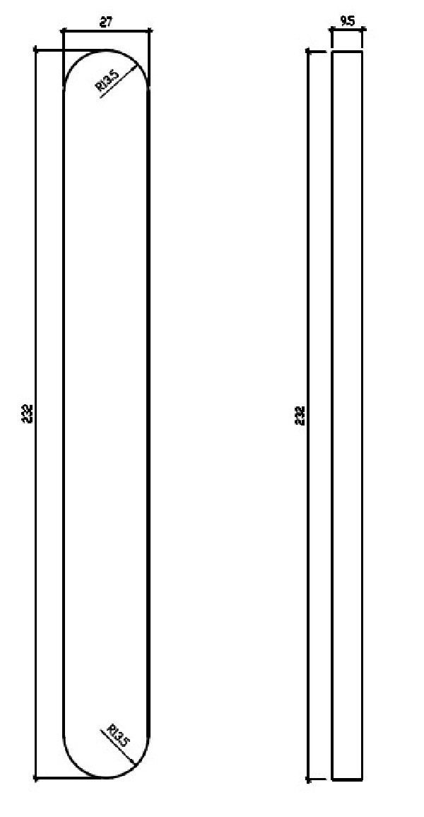 Stumdomų durų rankena "APRILE 239" su oda