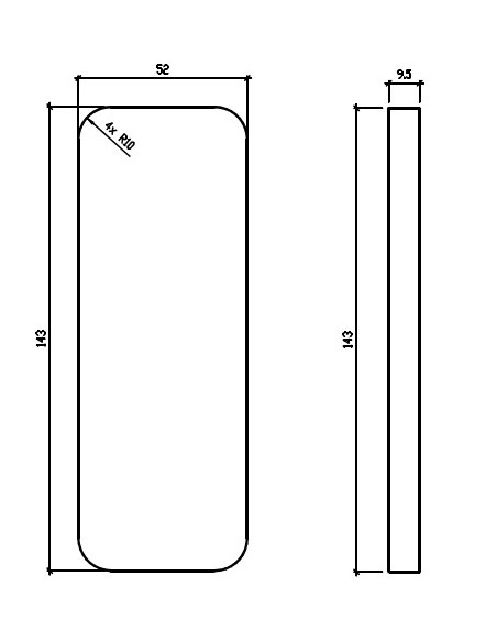 Sliding door handle "APRILE 240" with leather