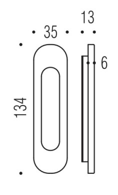 Sliding door handle "COLOMBO CD 511" 2