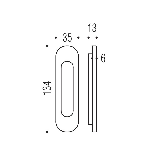 Sliding door handle "COLOMBO CD 511"