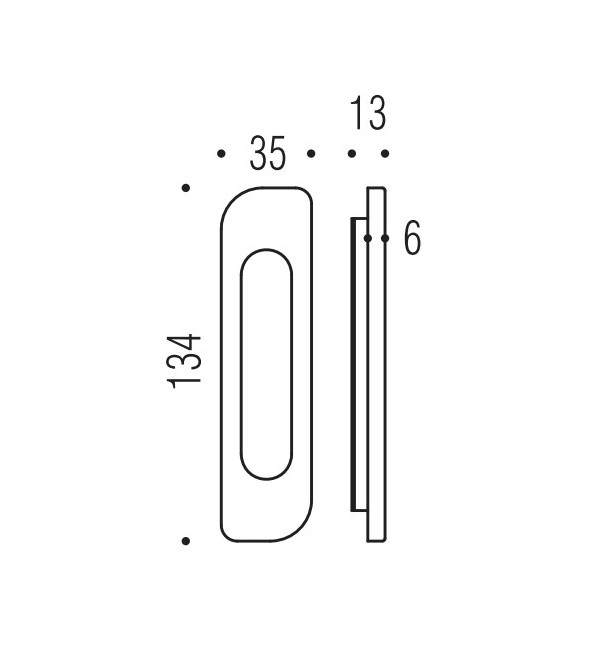 Sliding door handle "COLOMBO CD 311"
