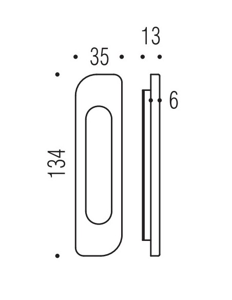 Sliding door handle "COLOMBO CD 311"
