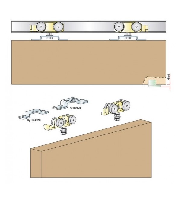 Sliding door system "80TG/NOR"