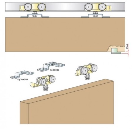 Sliding door system "80TG/NOR"