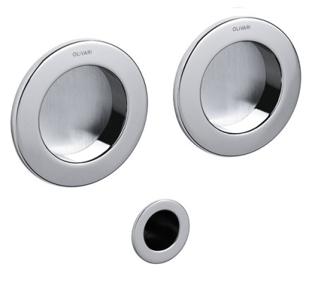 Stumdomų durų rankena "OLIVARI Giotto Bicolor D124"