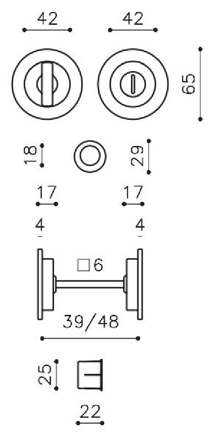 Stumdomų durų rankena "OLIVARI Dante D132"