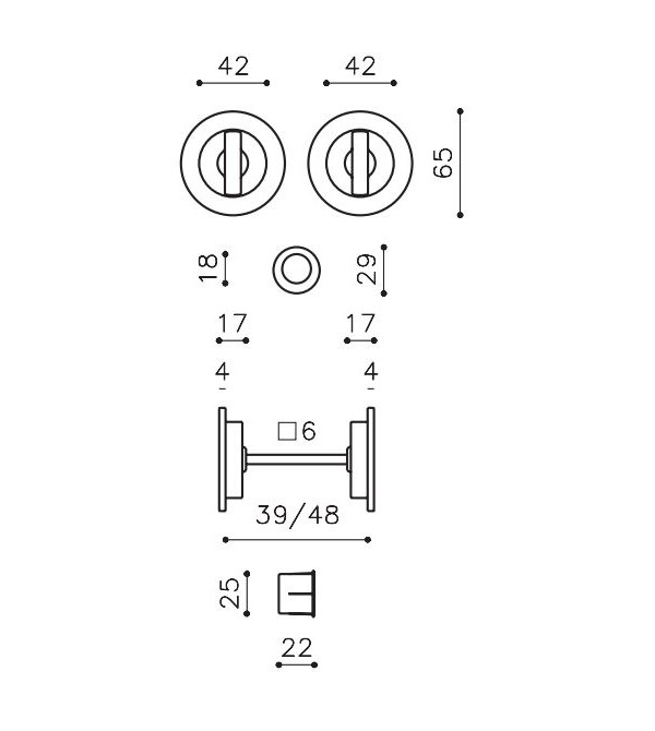 Stumdomų durų rankena "OLIVARI Dante D133"