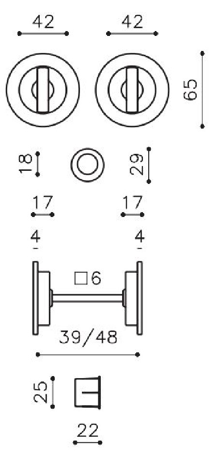 Stumdomų durų rankena "OLIVARI Dante D133"